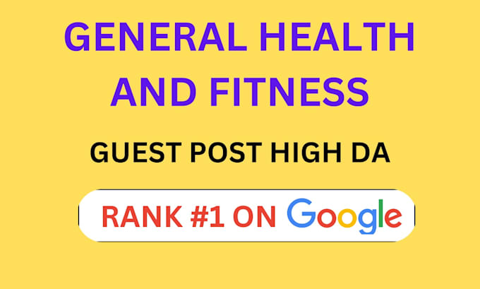 Gig Preview - Top health and fitness guest post services for you