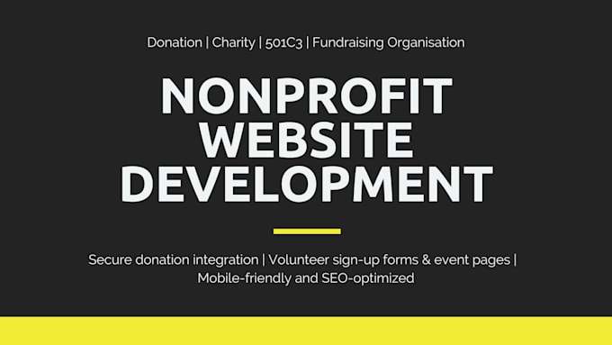 Gig Preview - Build nonprofit charity fundraising website with donation functionality