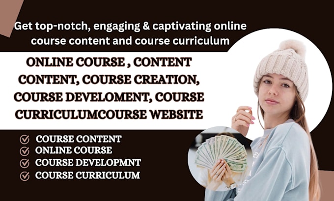 Gig Preview - Do course creation online course creation course content course curriculum