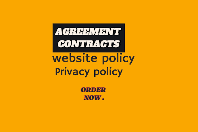 Gig Preview - Write company, website privacy policy terms and condition, contract agreement