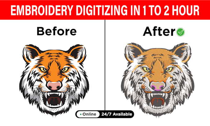 Gig Preview - Do embroidery digitizing logo, image convert to dst, emb, jef, pes, exp,vp3