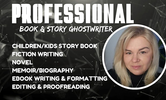 Gig Preview - Be your ghost writer for story book, fiction book, children ebook, ebook writing