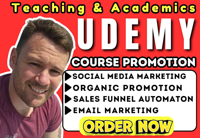 Gig Preview - Do udemy online course promotion, udemy teaching and academics course marketing