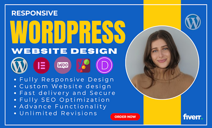 Gig Preview - Create responsive wordpress business website design