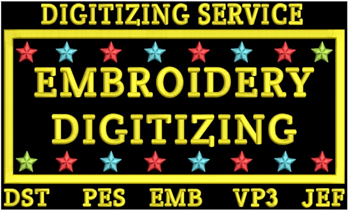 Bestseller - do embroidery digitizing, logo digitize image for embroidery patch design in dst