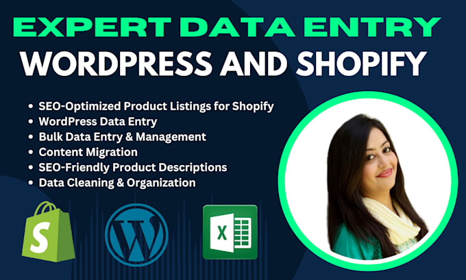 Bestseller - provide expert data entry services for wordpress and shopify