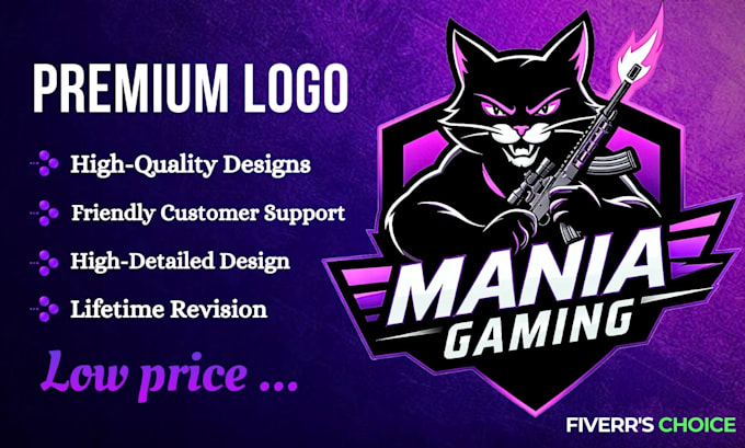 Gig Preview - Design premium gaming, esports, twitch and  animal face logo