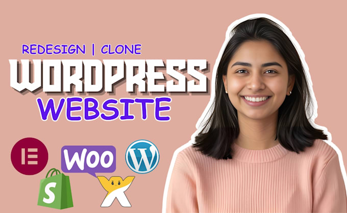 Gig Preview - Revamp, clone wordpress website design wordpress update wix revamp shopify store