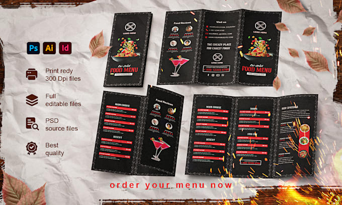 Bestseller - design any type of menu in 24h for screen or print