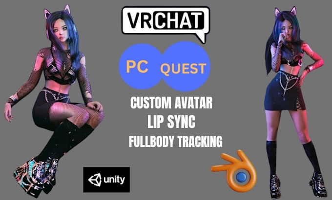 Gig Preview - Edit create  vrchat avatar, 3d vtuber model, vrchat avatar, rig upload and port