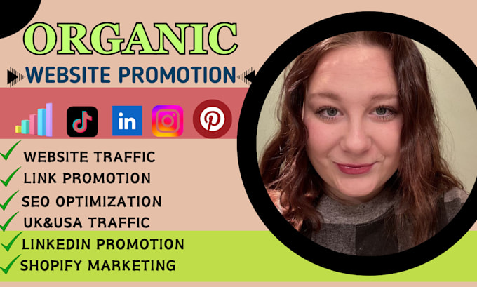 Gig Preview - Do website traffic on social media, organic website promotion, shopify fb ads