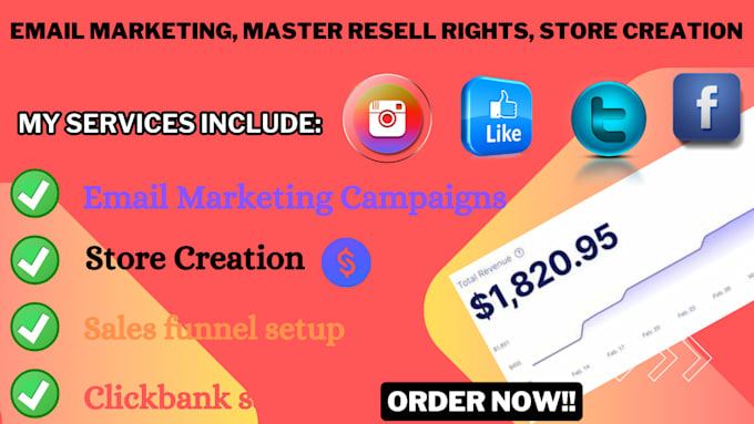 Gig Preview - Build email marketing, master resell rights, store creation for passive income