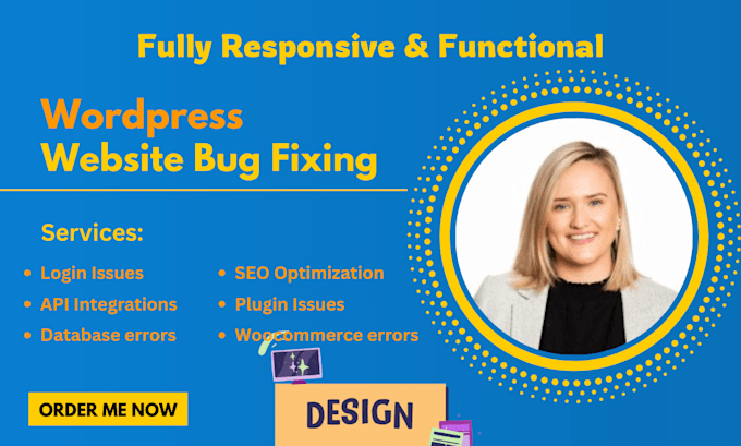 Gig Preview - Fix wordpress bugs, errors, and provide website maintenance