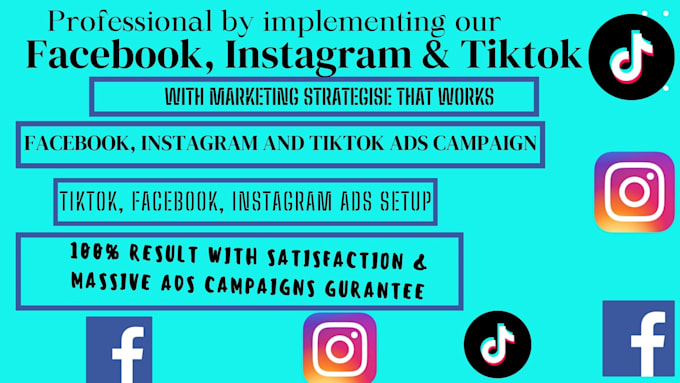 Bestseller - setup and provide facebook, instagram and tiktok ads campaign