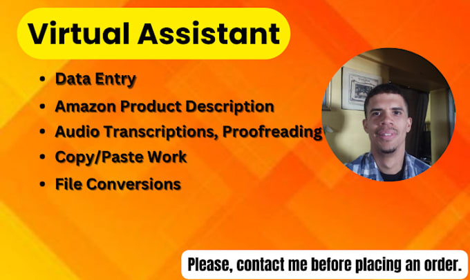 Gig Preview - Be your virtual assistant for document formatting, website content, data entry