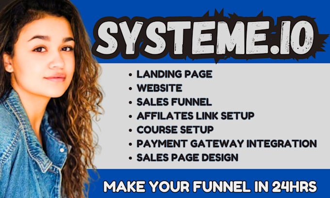 Gig Preview - Design systeme io website systeme io landing page systeme io affilate website