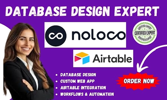 Gig Preview - Be noloco expert for your business design custom web app airtable integration