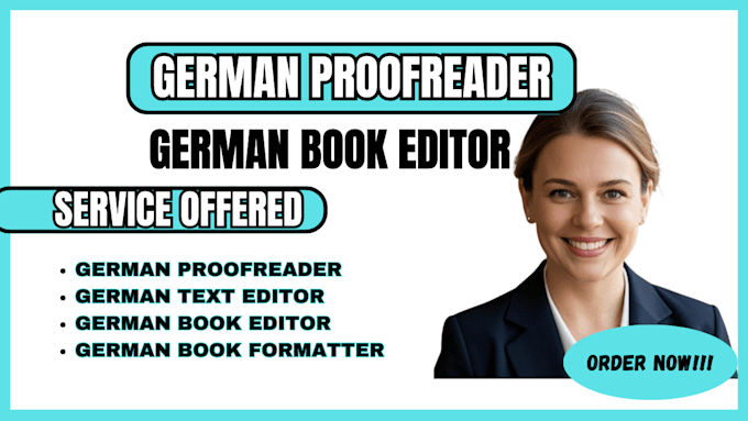 Gig Preview - Proofread your german text and edit your german text as german book editor