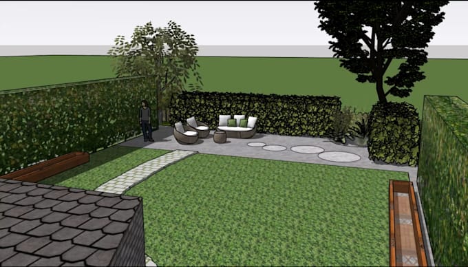 Gig Preview - Design a model for garden and landscape space as an architectural technician