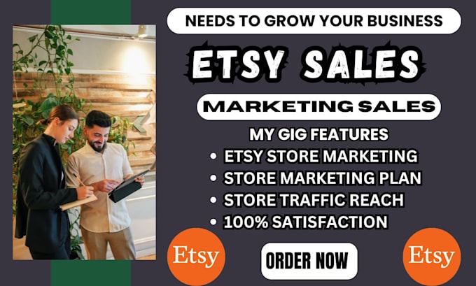 Gig Preview - Do etsy sales guarantee with etsy store marketing for etsy SEO product listings