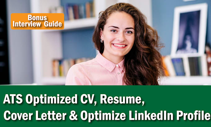 Gig Preview - Write your ats CV, resume, cover letter and optimize linkedin