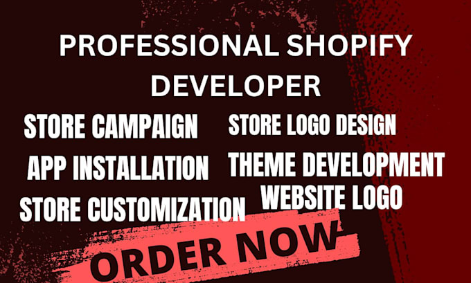 Gig Preview - Design shopify store logo shopify app development premium theme development