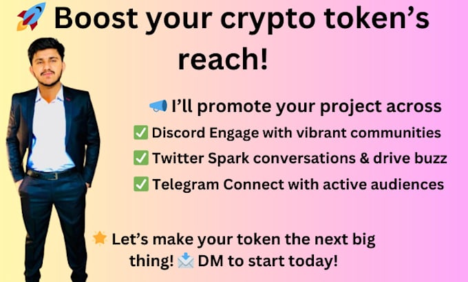 Gig Preview - Promote your crypto token on my discord twitter and telegram