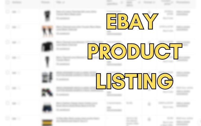 Gig Preview - Do ebay product listing ebay seo listing ebay variations listings