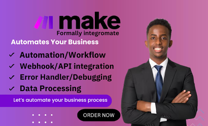 Gig Preview - Do make automation make com automation made integromat automation webhook