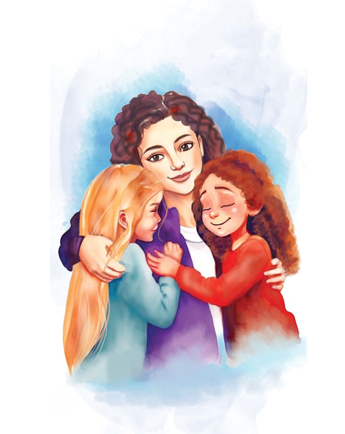 Gig Preview - Draw realistic children story book illustration watercolor, children story book