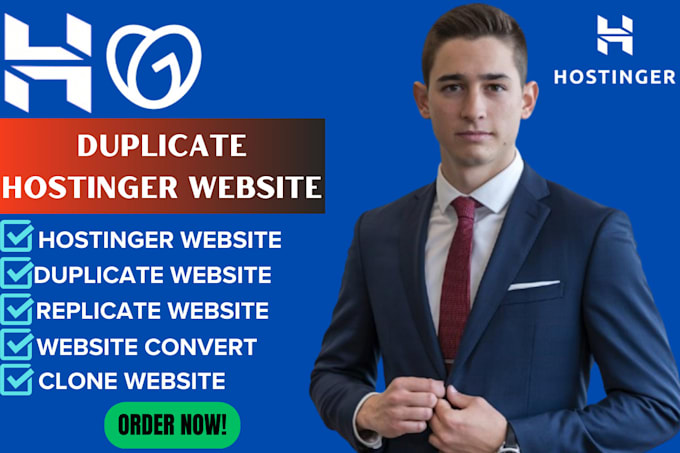 Gig Preview - Duplicate hostinger website, clone website, redesign hostinger website convert