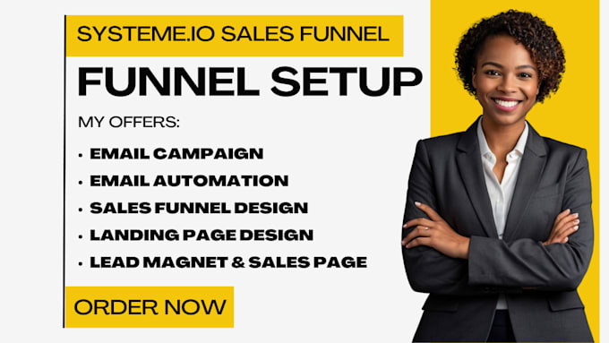 Gig Preview - Design systeme io landing page, systeme io sales funnel, systeme io funnel