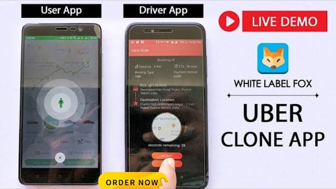 Gig Preview - Develop uber clone app, uber app, taxi booking app, mobile app