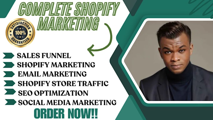 Gig Preview - Do shopify marketing, store promotion ecommerce marketing to boost shopify sales