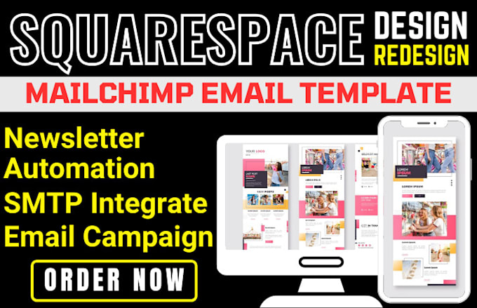 Gig Preview - Design squarespace email newsletter campaign mailchimp email template SMTP