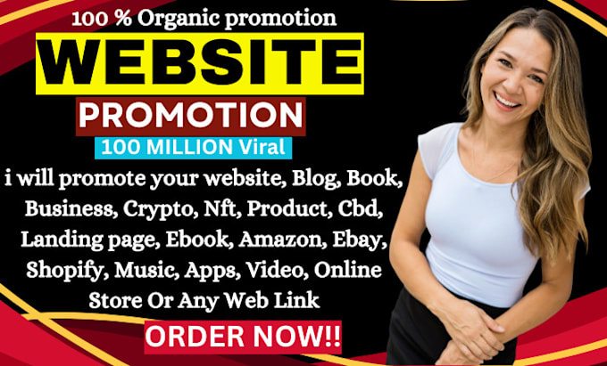 Gig Preview - Organic traffic and boost sales shopify, etsy marketing and website promotion