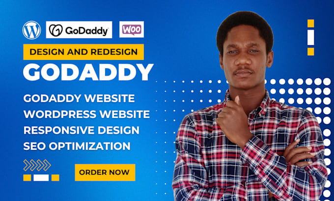 Gig Preview - Design godaddy website using godaddy builder or wordpress