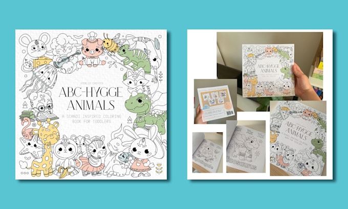 Gig Preview - Design kids coloring, activity book with free stickers bundle