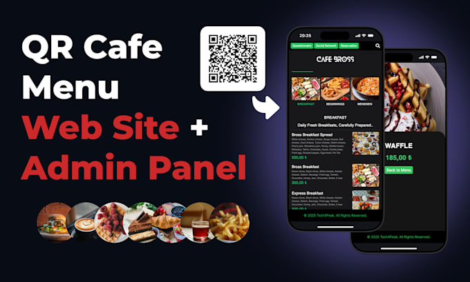 Bestseller - create a qr code cafe menu website with admin panel