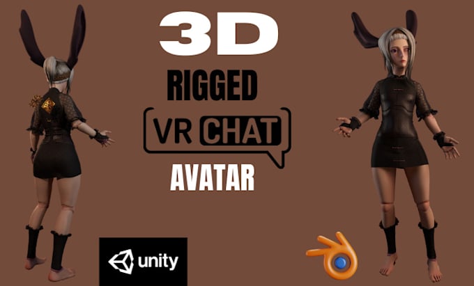 Gig Preview - Create custom vrchat avatar vrc avatar 3d vtuber model 3d model anime for vrchat