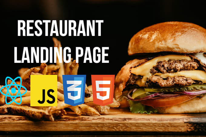 Gig Preview - Build responsive restaurant, food landing pages from design