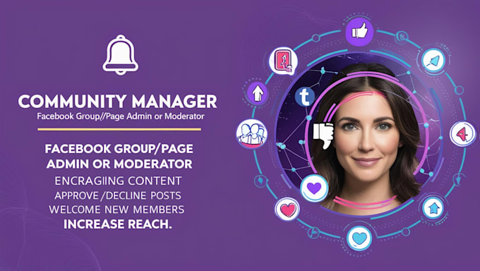 Gig Preview - Be your facebook group or page admin or moderator or manager