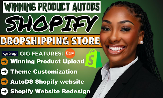 Gig Preview - Create automated clothing or pet shopify autods dropshipping store in 24 hours