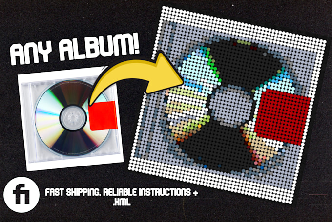 Bestseller - convert any album cover art to a lego mosaic