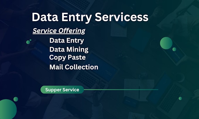 Gig Preview - Do data entry, data service, data mining