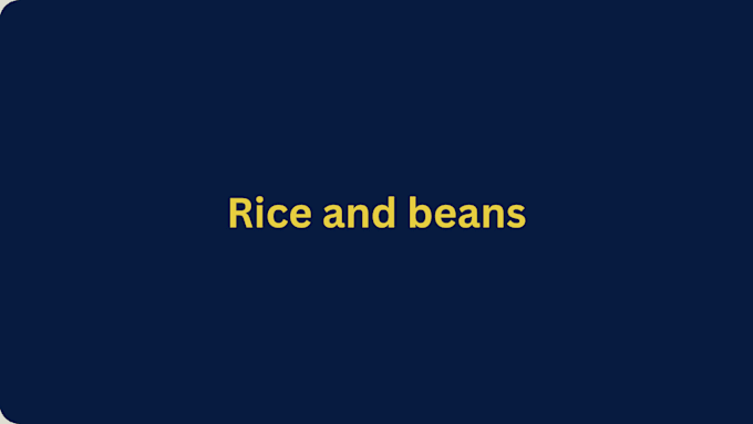 Gig Preview - Do rice and beans recipe