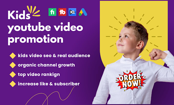 Gig Preview - Do organic kids youtube video promotion to rank your video