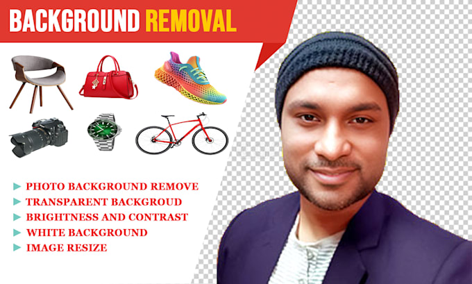 Gig Preview - Remove background and edit images with photoshop