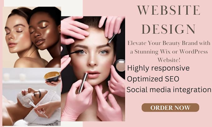 Gig Preview - Design wix wordpress beauty website cosmetics website skincare website