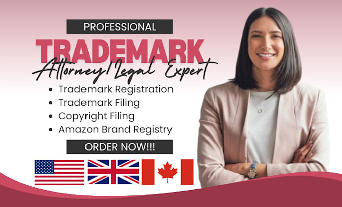 Bestseller - do trademark registration, filing and amazon brand registry for US UK canada